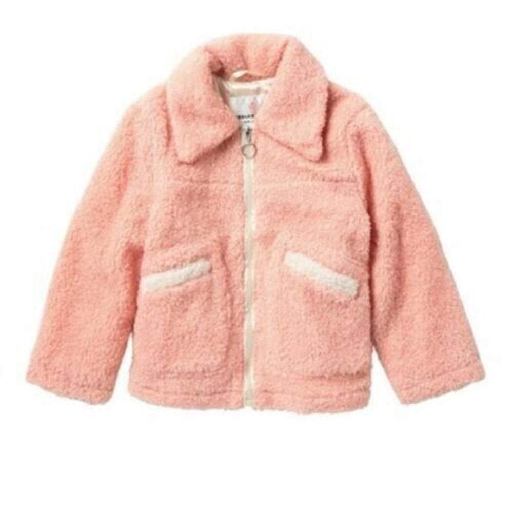 Urban Republic Girls Soft Faux Shearling Jacket‎ In Pink Size 16 MSRP $85